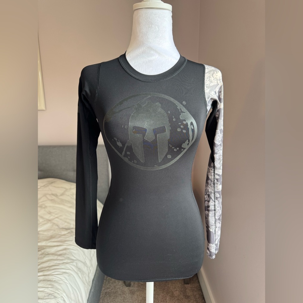 Spartan Race Long Sleeve Performance Athletic Workout Top Size XS